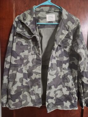 Ashley By 26 International Men’s Camouflage Field Jacket - Green/Gray Camo